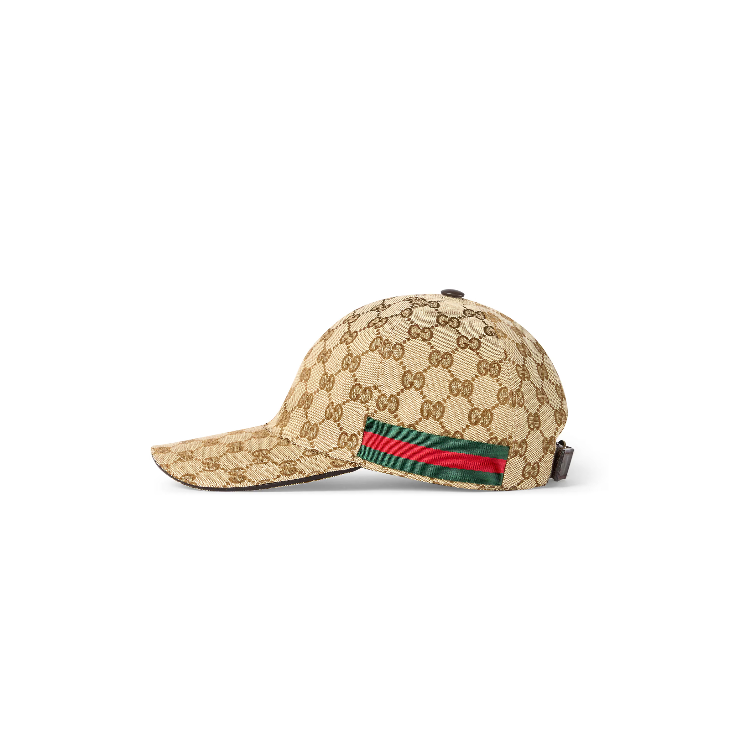 GUCCI ORIGINAL GG CANVAS BASEBALL HAT WITH WEB 200035